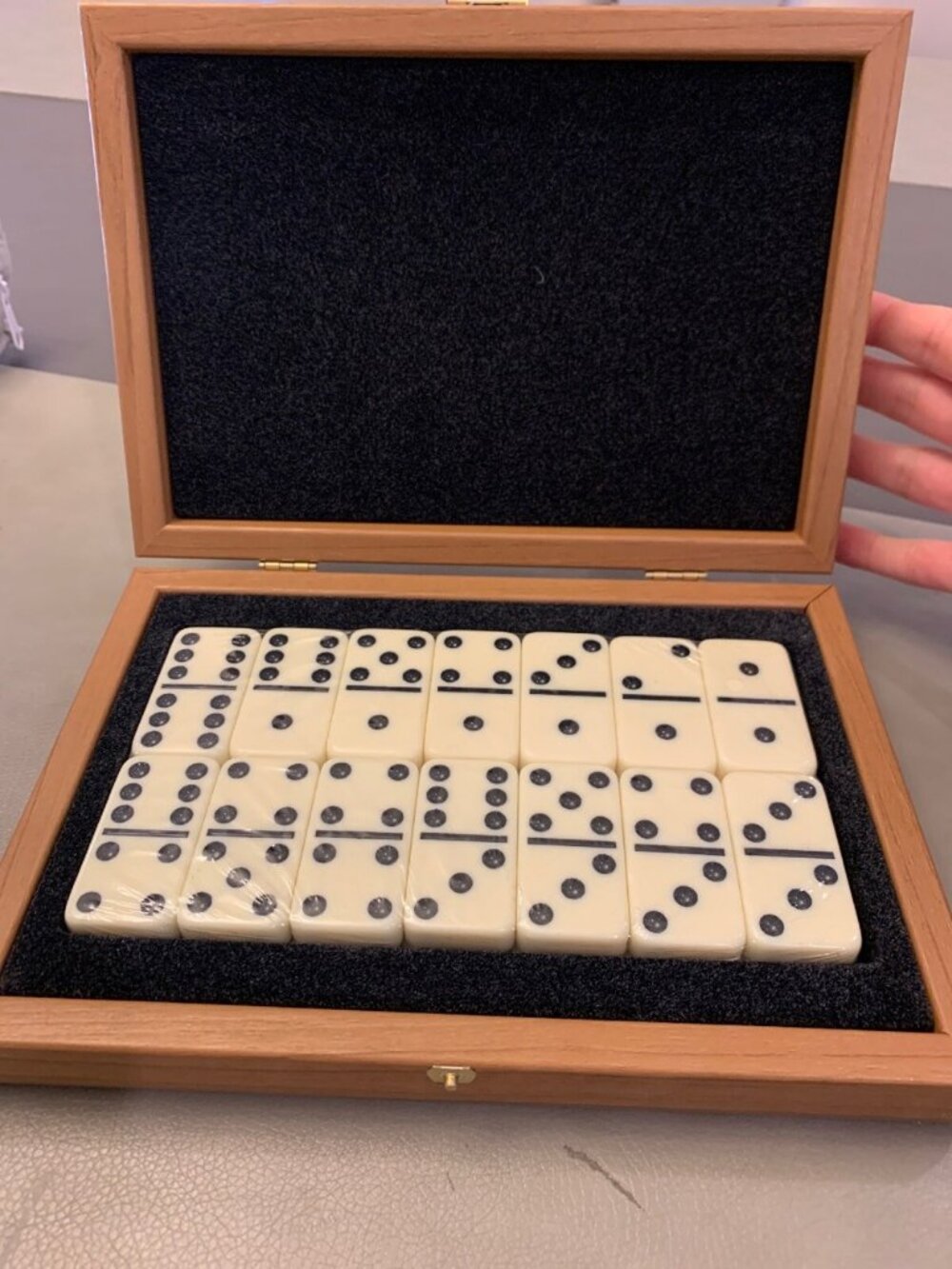 Manopoulos Wooden Wood Domino Dominos Game Set
